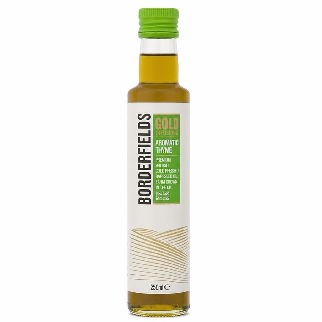 Borderfields Gold Infusions Aromatic Thyme Premium British Cold Pressed Rapeseed Oil 250ml