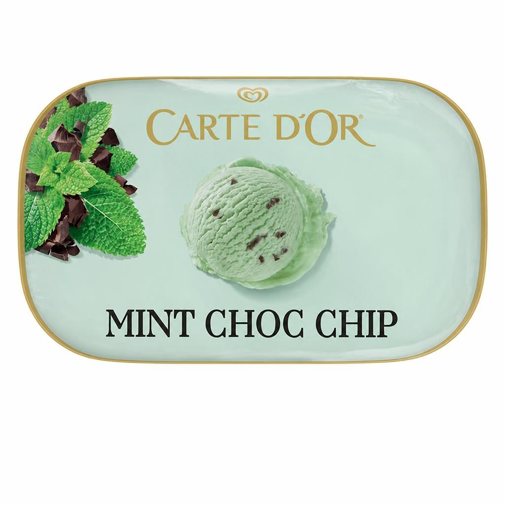 Carte D'or Refreshing Mint Choc Chip Ice Cream Dessert Tub 900ml