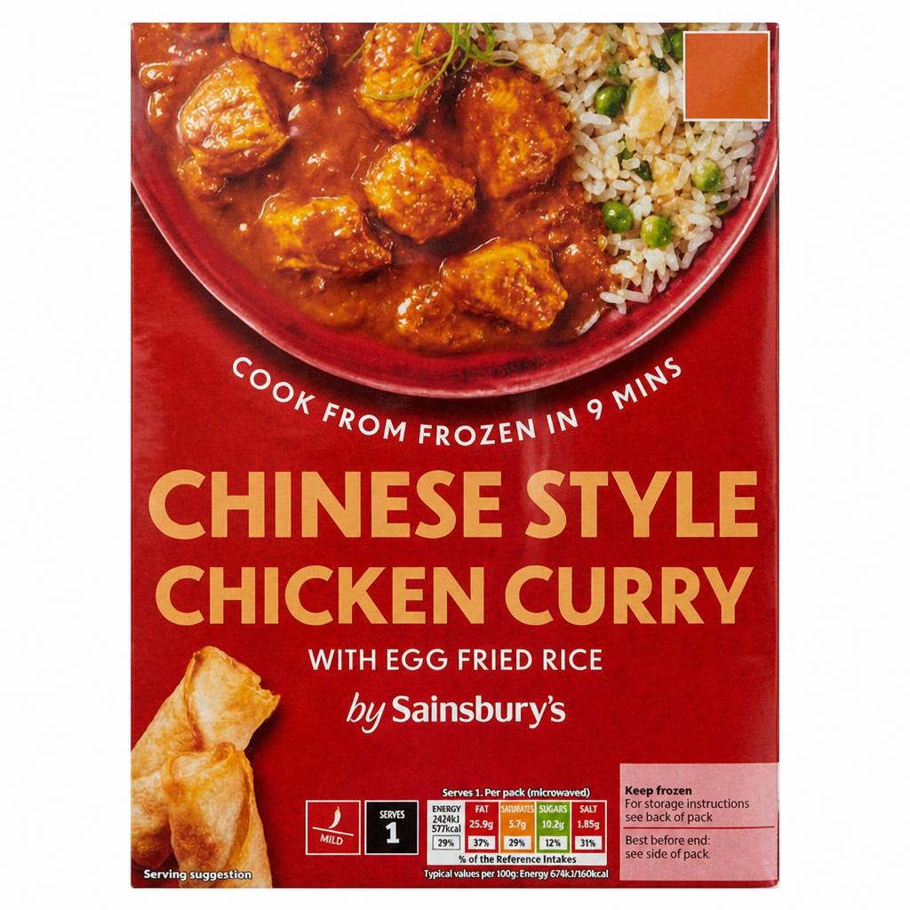 Sainsbury's Chinese Style Chicken Curry with Egg Fried Rice 400g
