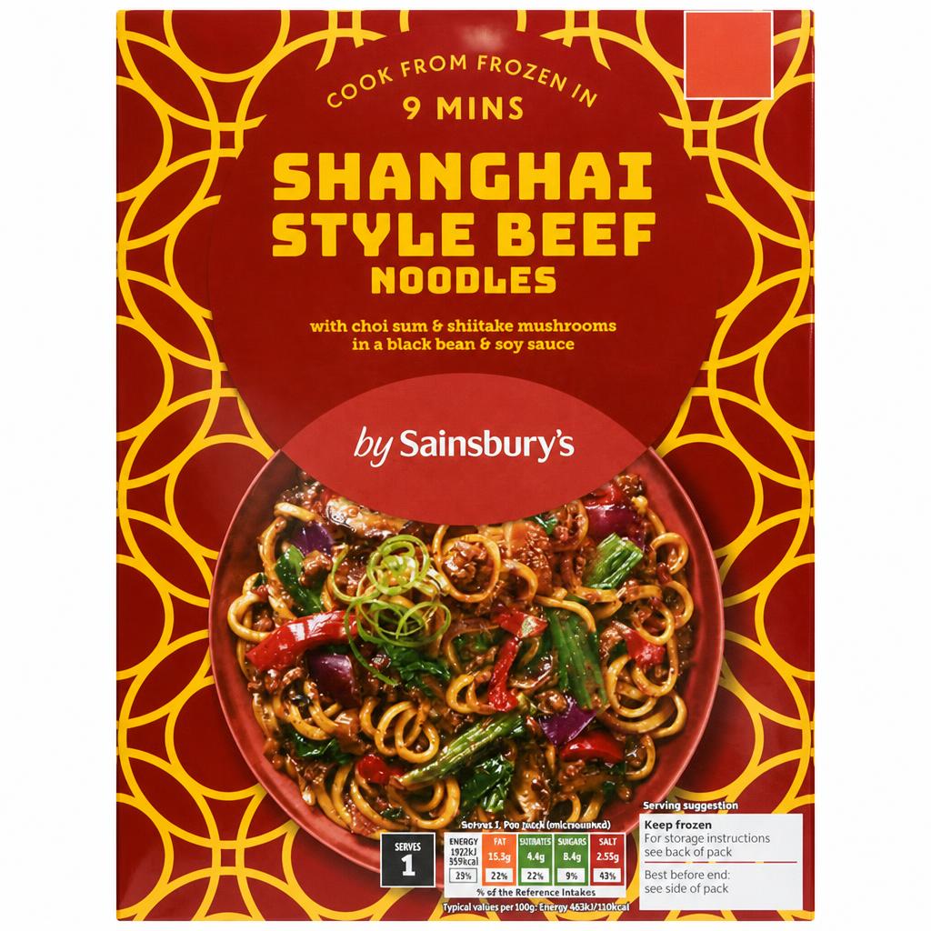 Sainsbury's Shanghai Style Beef Noodles 400g