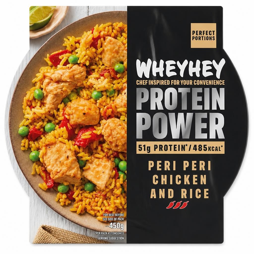 Wheyhey Protein Power Peri Peri Chicken & Rice 450g