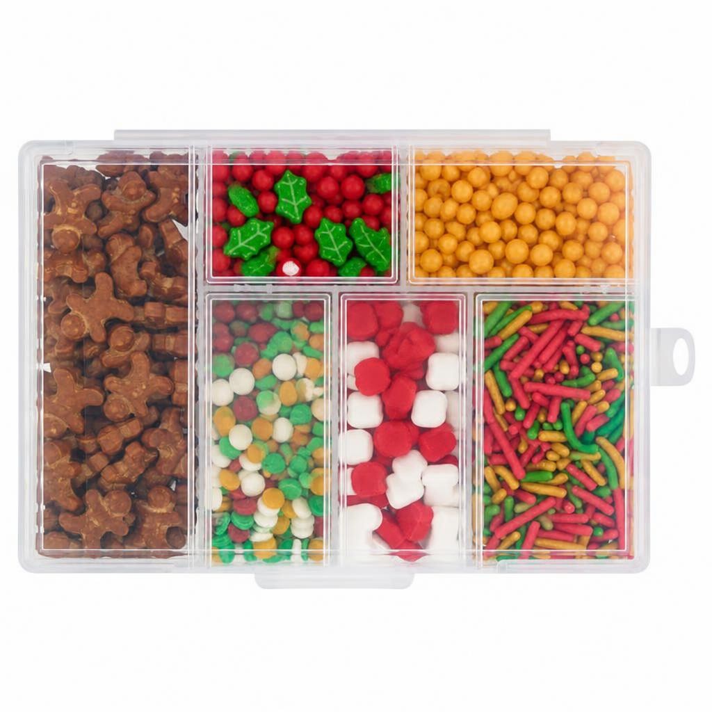 Cake Decor Red & Green Sprinkle Selection Box 107g