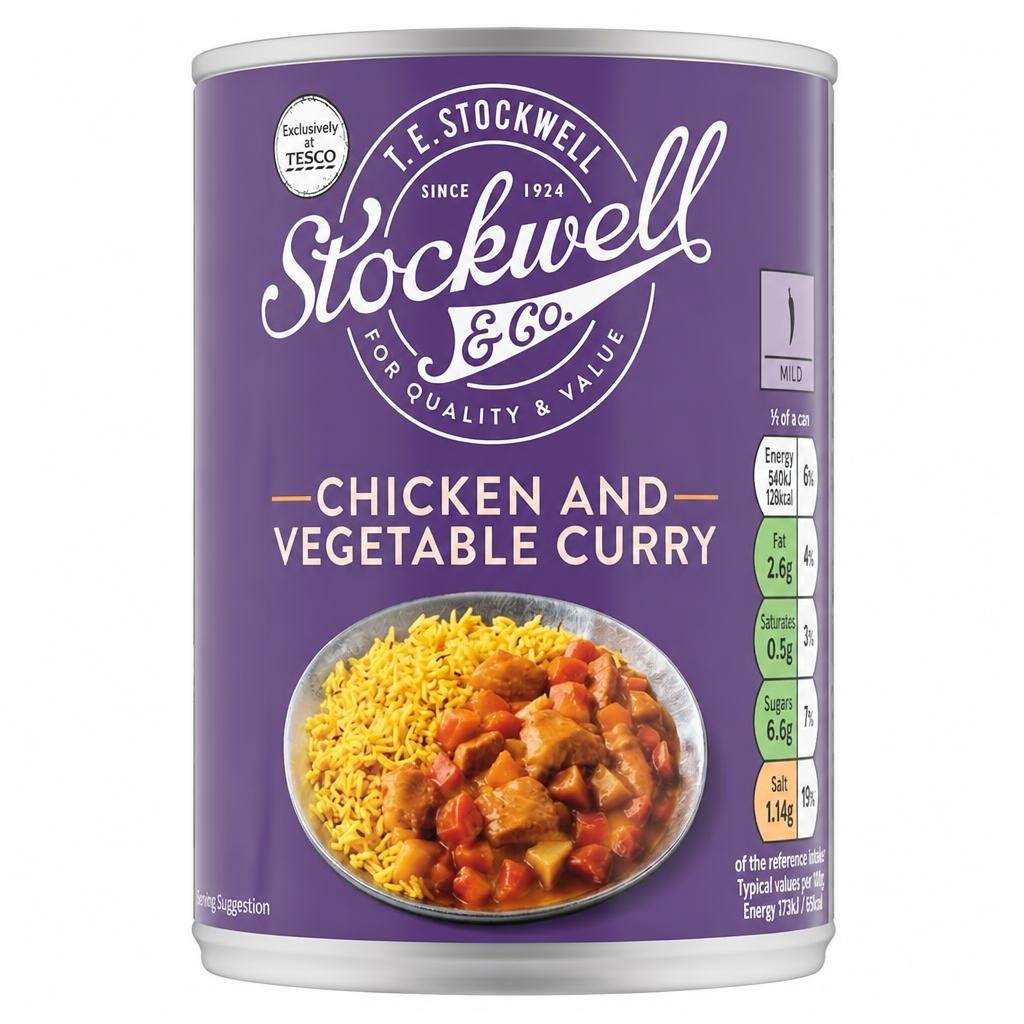 STOCKWELL & CO CHICKEN & VEG CURRY 392G