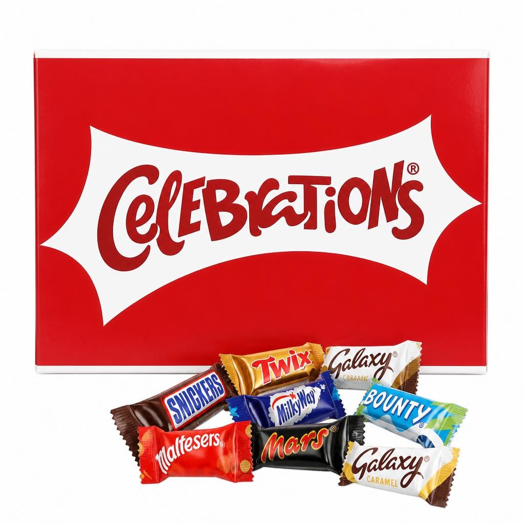 Celebrations Bulk Chocolate Box, 2kg, Assorted Chocolates Gift Box with Mini Chocolate Bars & Biscuits