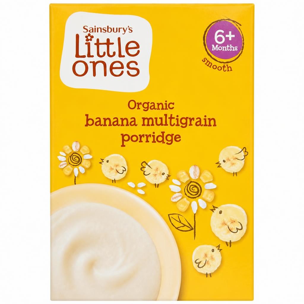 Sainsbury's Little Ones Organic Banana Multigrain Porridge 6+ Months 120g