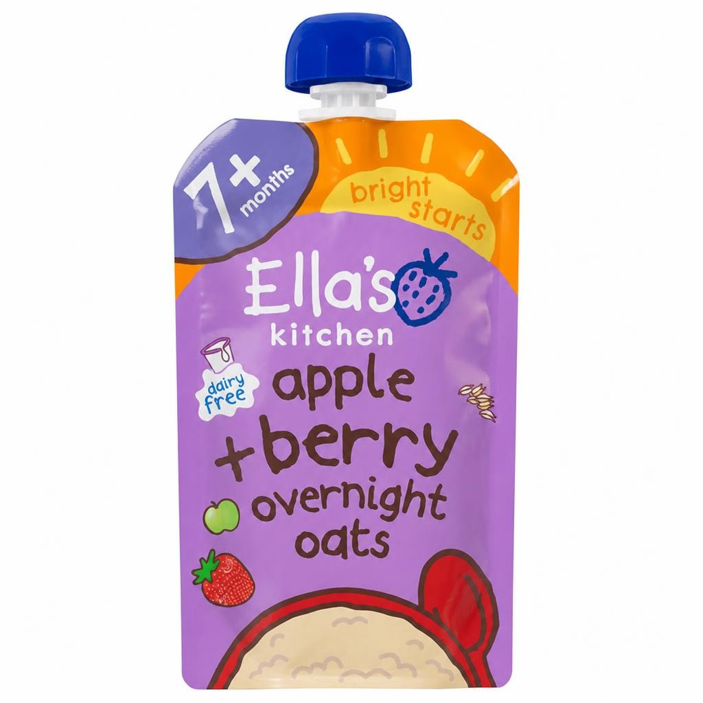 Ella's Kitchen Apple + Berry Overnight Oats 7+ Months 100g