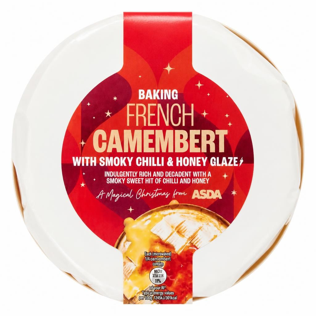 ASDA Baking French Camembert with Smoky Chilli & Honey Glaze 560g
