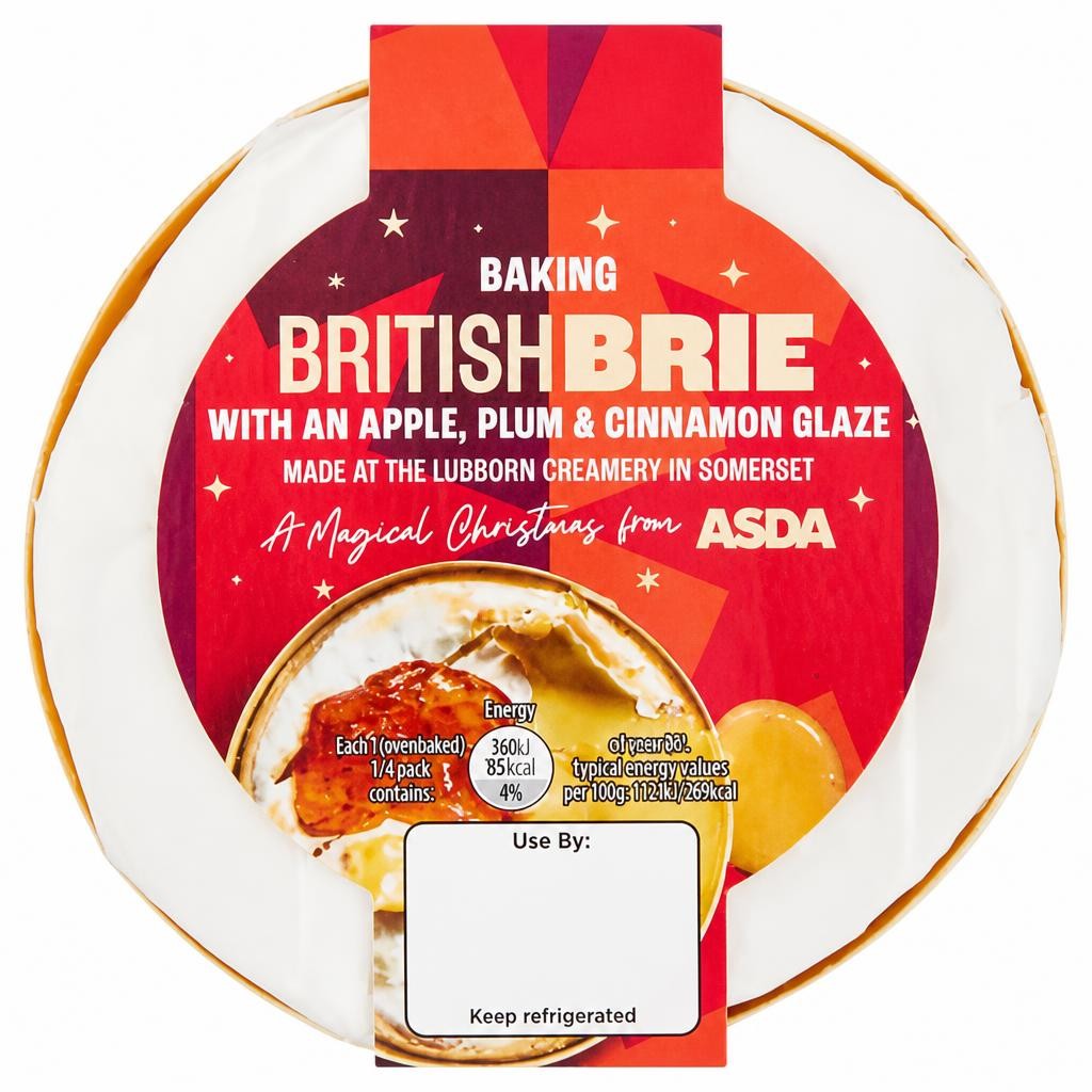 ASDA Classic British Baking Brie with An Apple, Plum & Cinnamon Glaze 250g