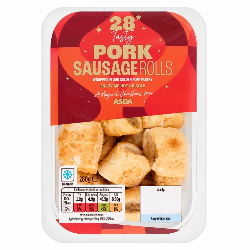 ASDA 28 Classic Pork Sausage Rolls 280g