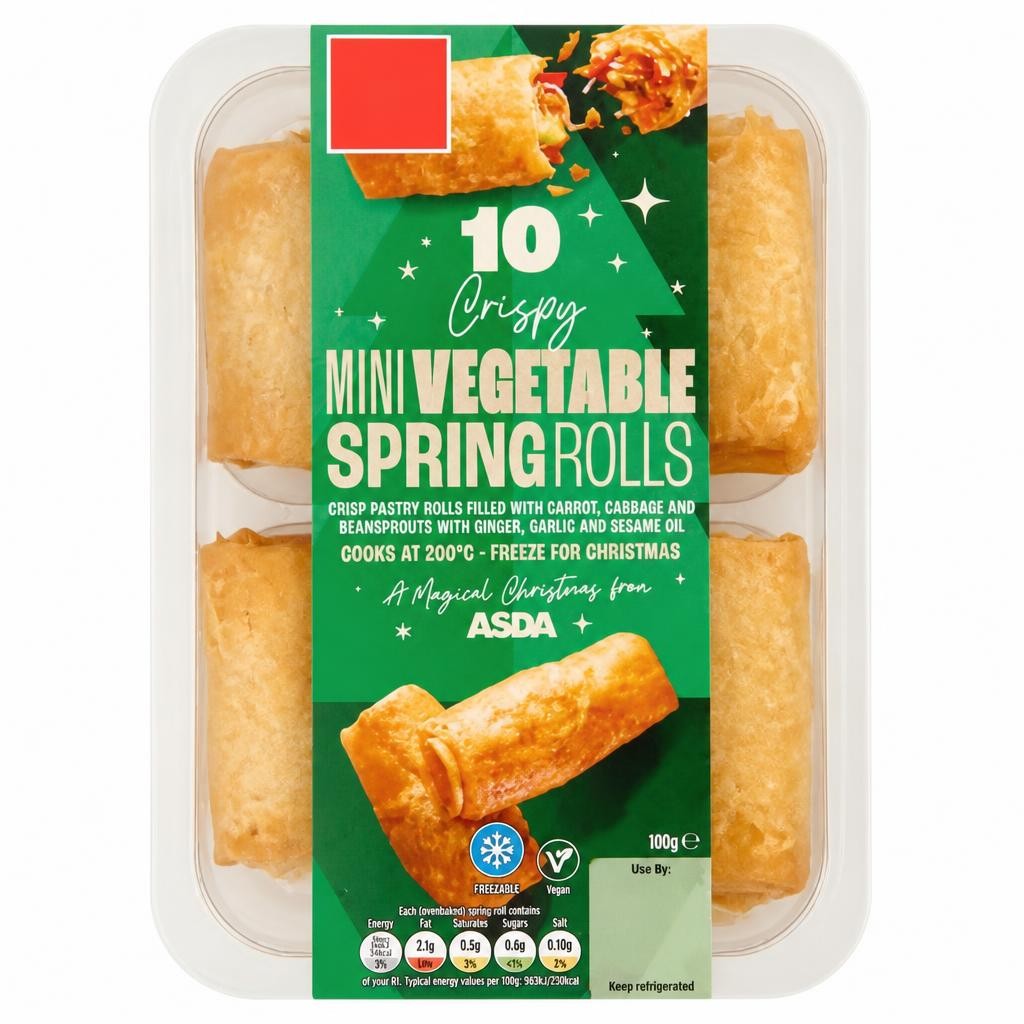 ASDA Jolly 10 Mini Vegetable Spring Rolls 180g
