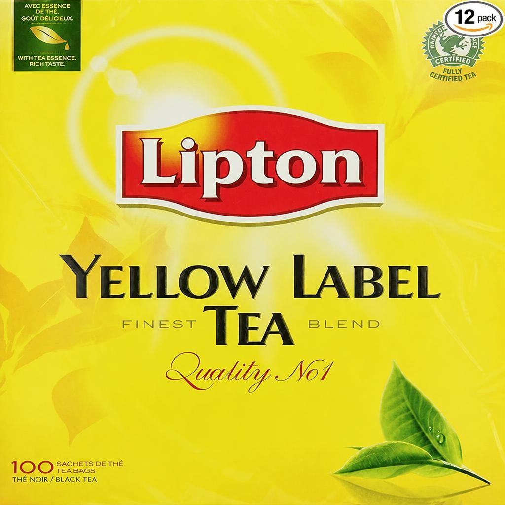 Lipton Yellow Label Tea (Pack of 12 x 100 Tea Bags)