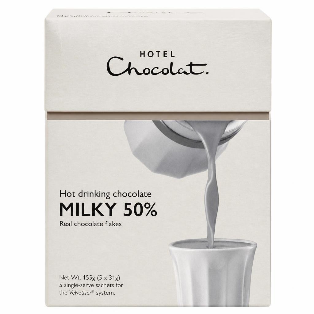Hotel Chocolat Hot Drinking Chocolate Milky 50% 5 x 31g