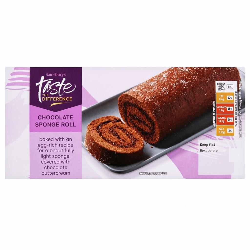 Sainsbury's Taste the Difference Chocolate Sponge Roll 235g