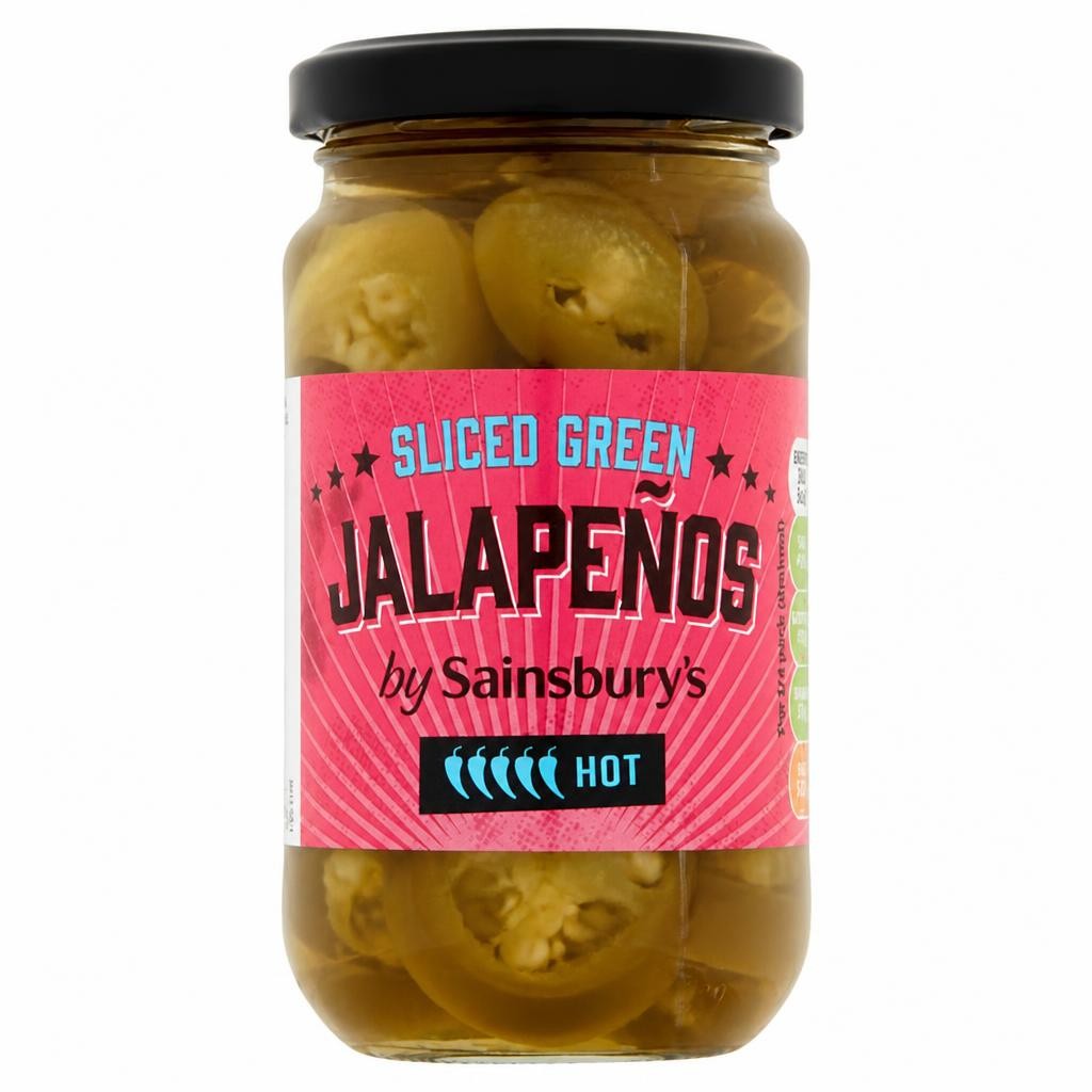 Sainsbury's Sliced Green Jalapeños 200g (90g*)