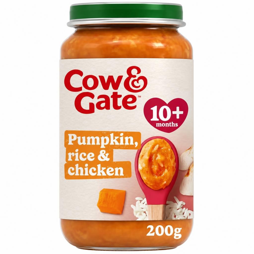 Cow & Gate Pumpkin Chicken & Rice Baby Food Meal Jar 10+ Months 200g
