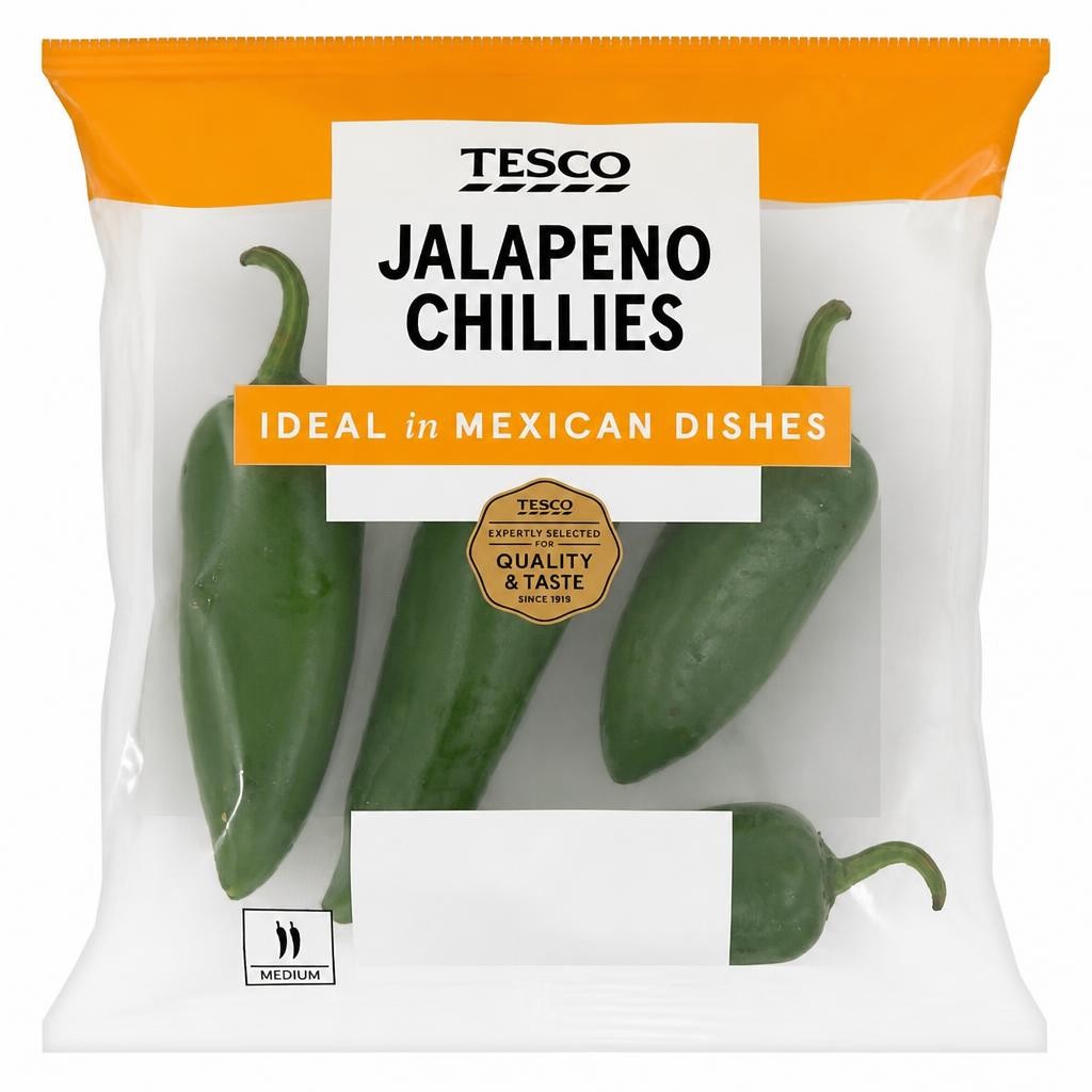 Tesco Jalapenos Chillies  80g