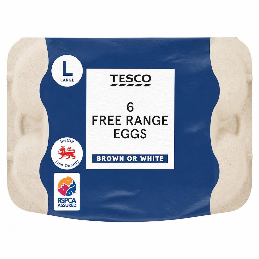 Tesco Large Free Range Eggs 6 Pack
