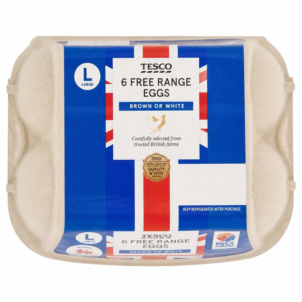 Tesco Large Free Range Eggs 6 Pack