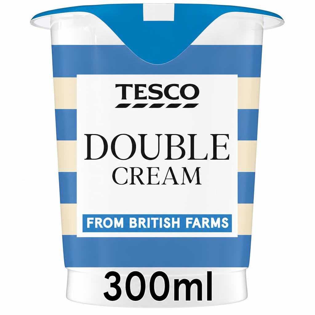 Tesco British Double Cream 300Ml