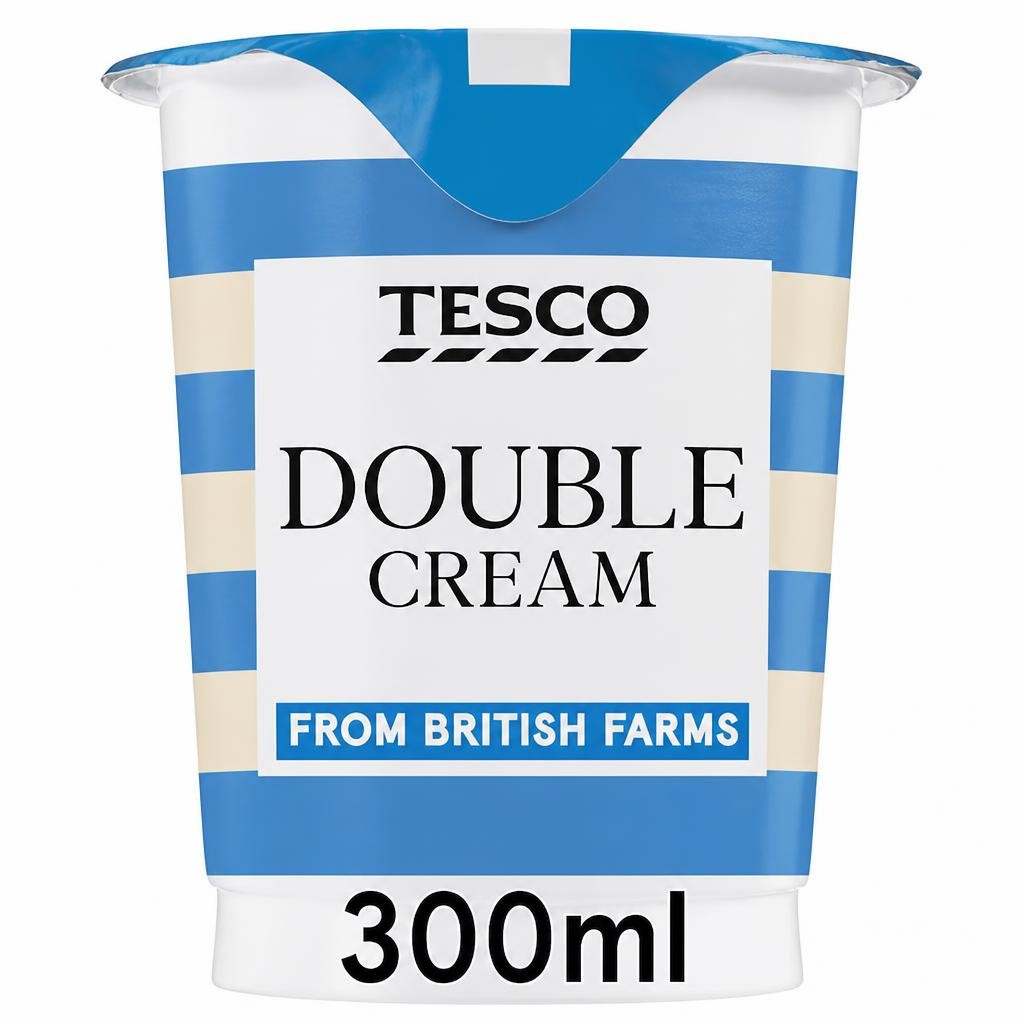 Tesco British Double Cream 300Ml