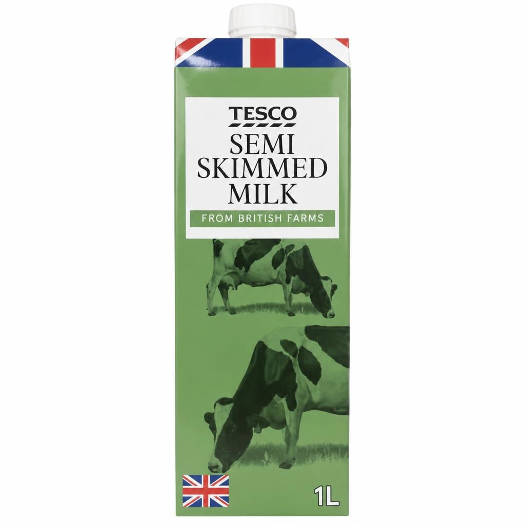 Tesco British Semi Skimmed Longlife Uht Milk 1 Litre