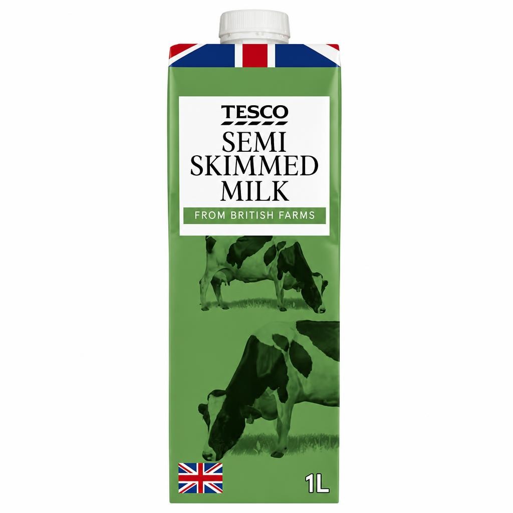 Tesco British Semi Skimmed Longlife Uht Milk 1 Litre
