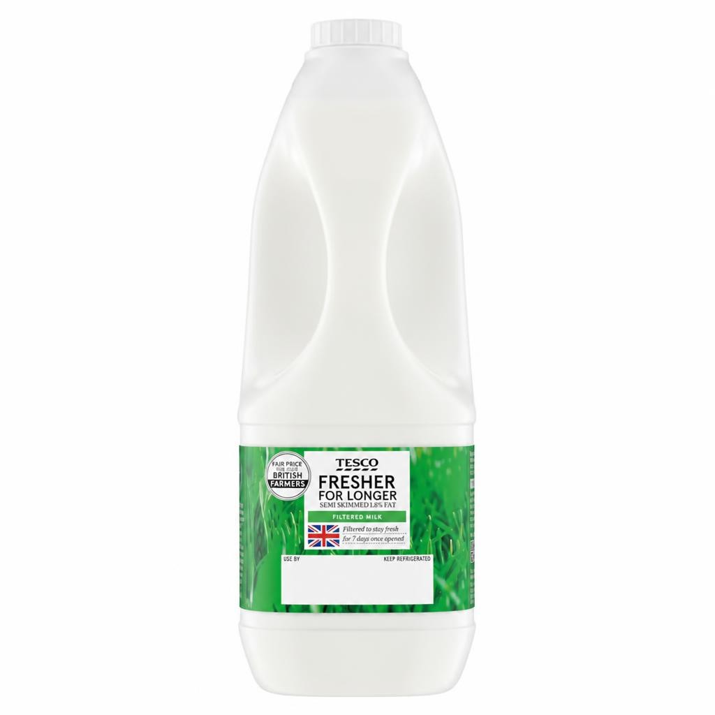 Tesco Filtered Semi Skimmed Milk 2 Litre