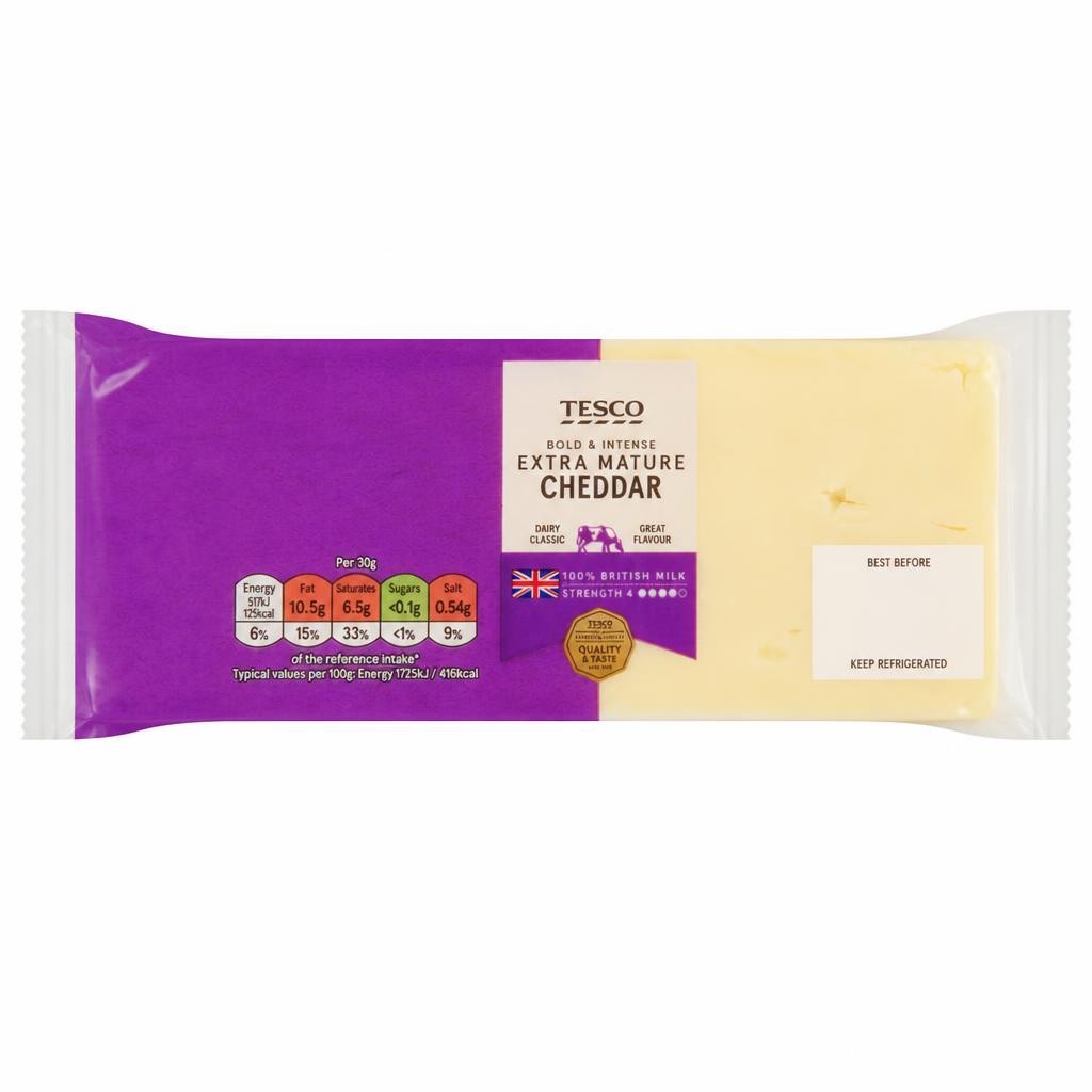 Tesco Extra Mature Cheddar Cheese 400G