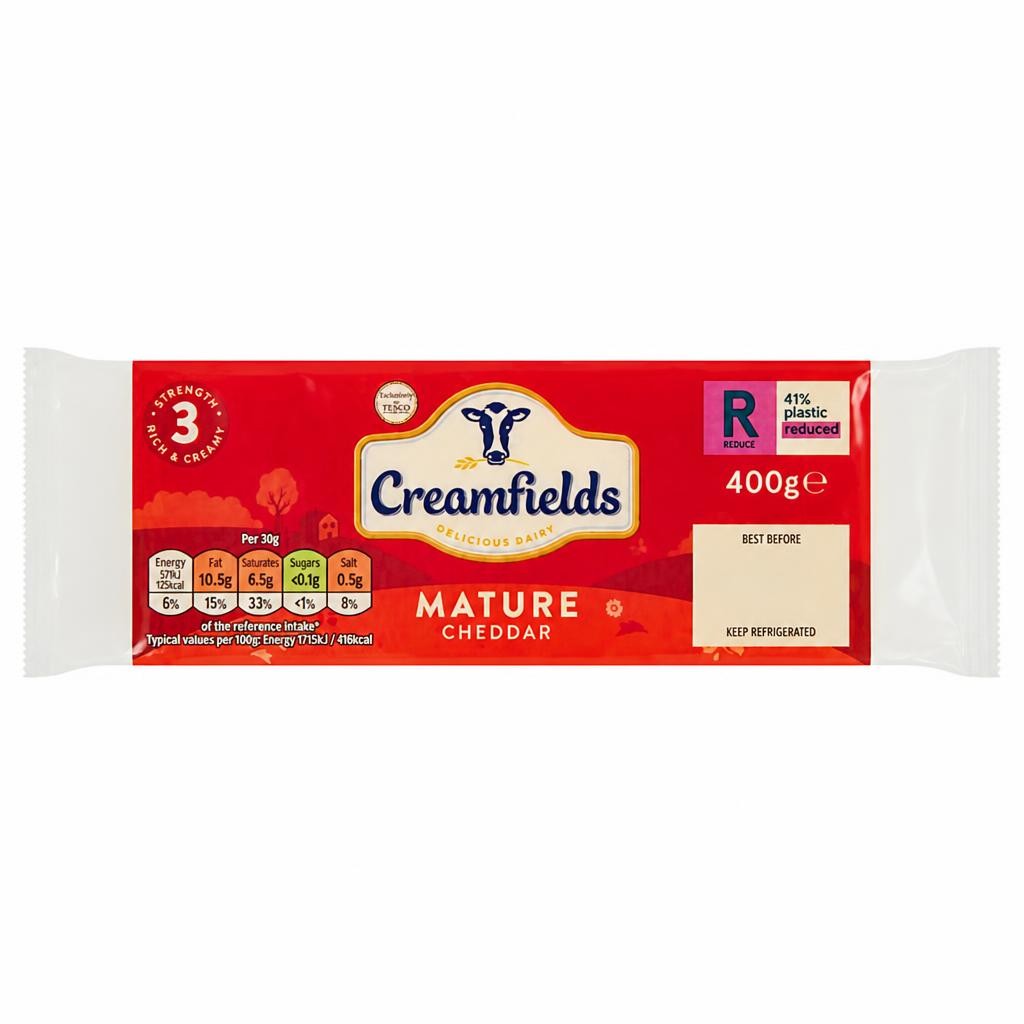 Creamfields Mature White Cheddar 400G