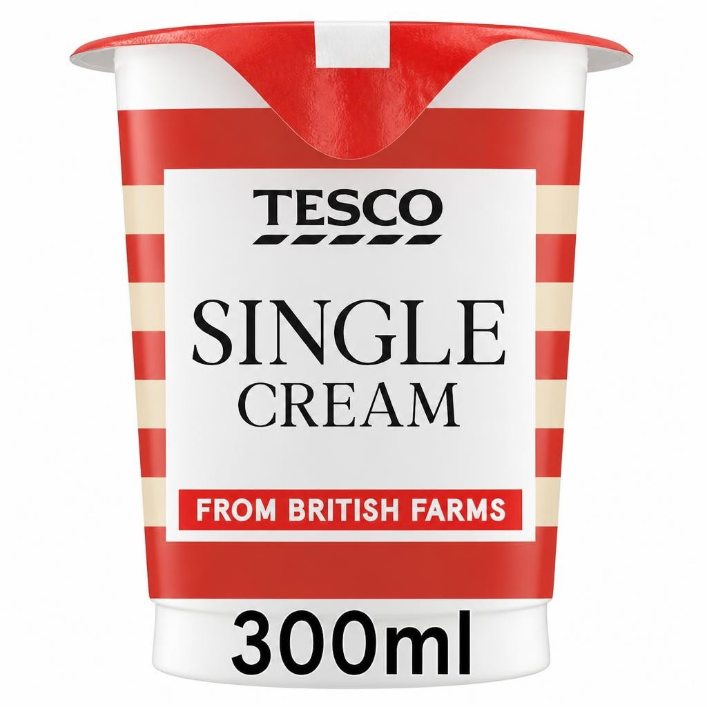 Tesco British Single Cream 300Ml