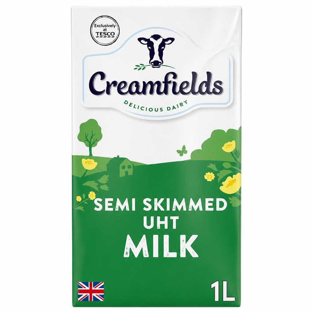 Creamfields Semi Skimmed UHT Milk 1L