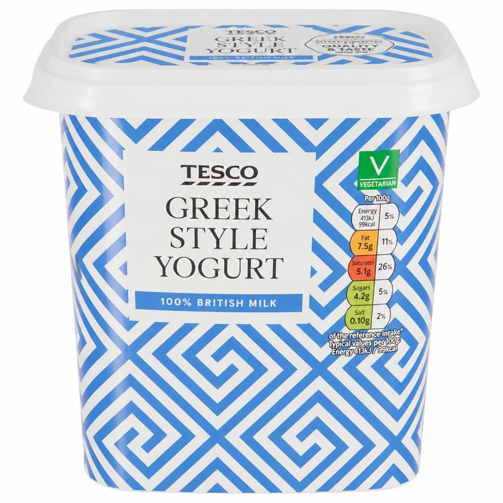 Tesco Greek Style Natural Yogurt 1Kg