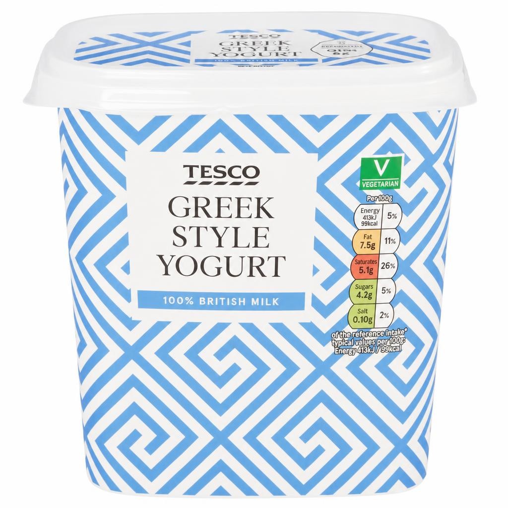 Tesco Greek Style Natural Yogurt 1Kg