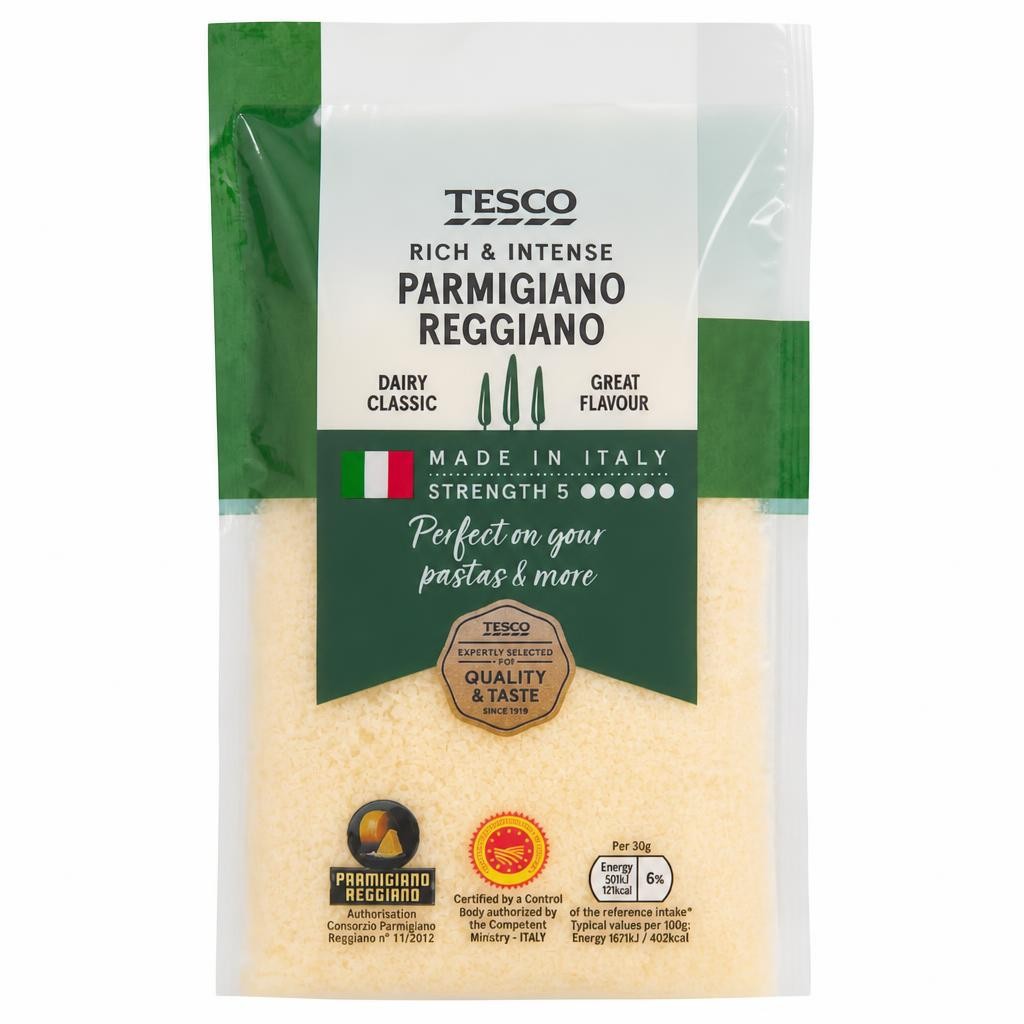 Tesco Grated Parmigiano Reggiano 100G