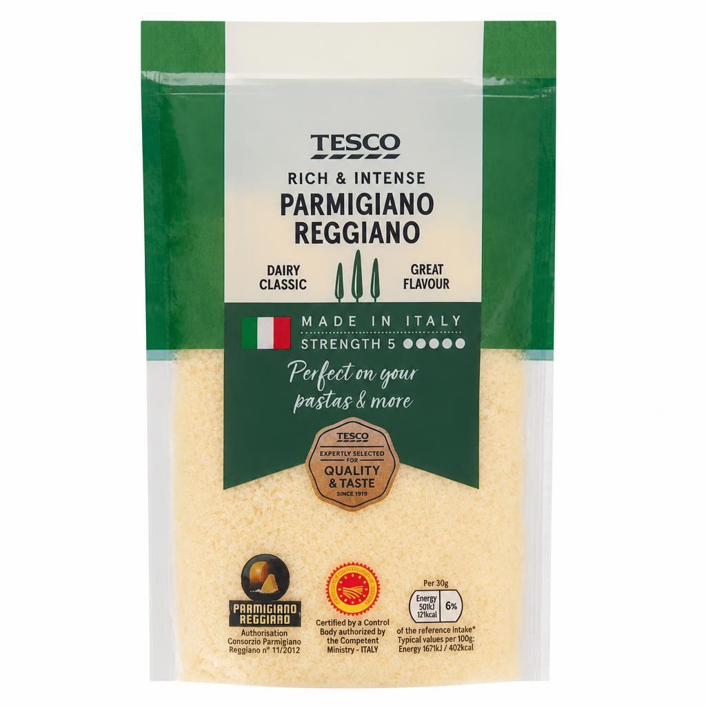 Tesco Grated Parmigiano Reggiano 100G