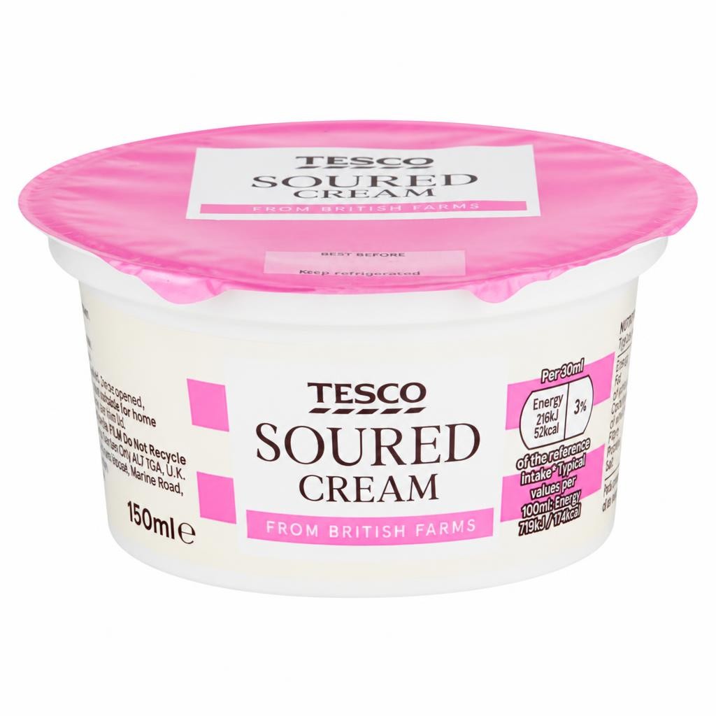 Tesco British Soured Cream 150Ml