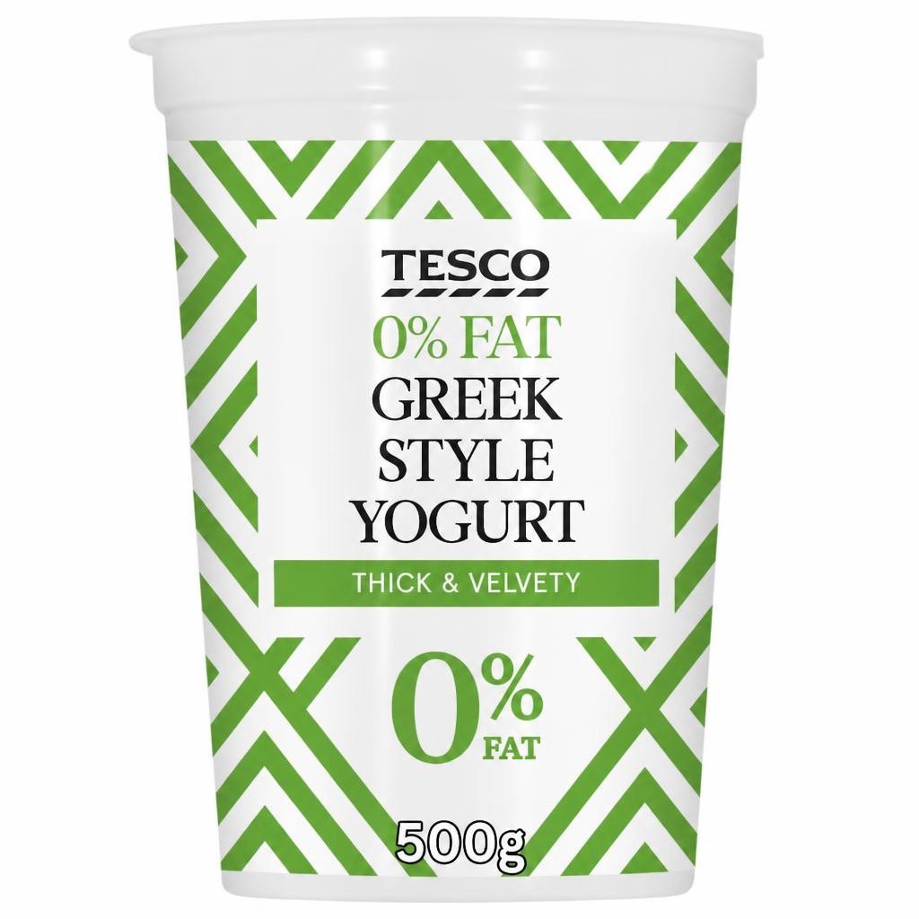 Tesco 0% Fat Greek Style Yogurt 500G