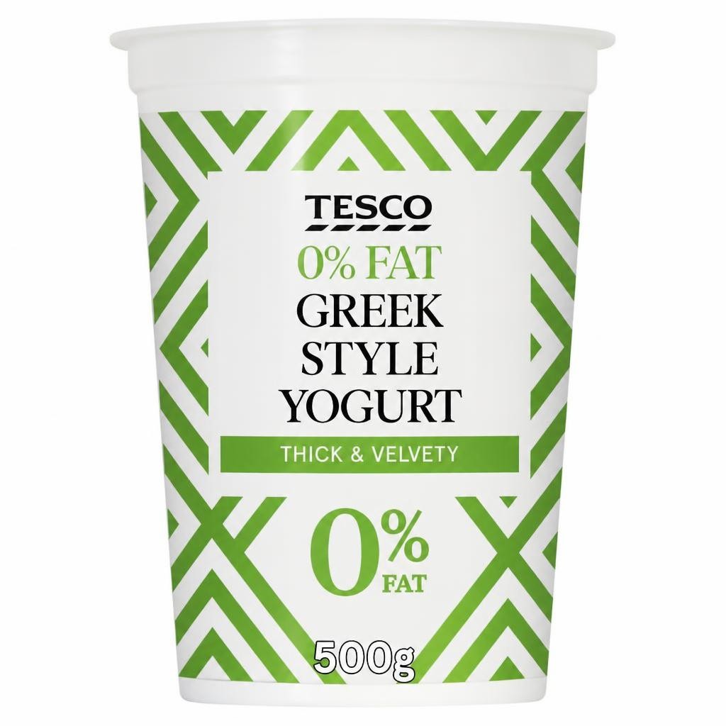 Tesco 0% Fat Greek Style Yogurt 500G