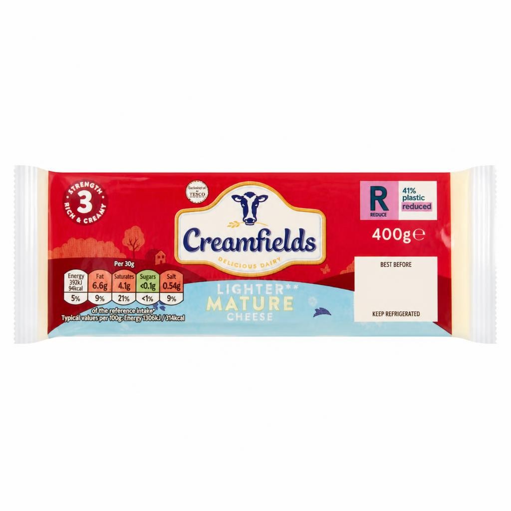 Creamfields Lighter Mature Cheese 400G