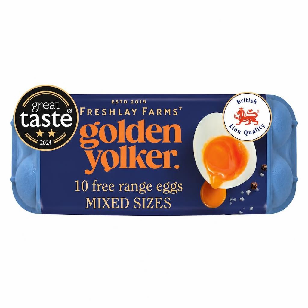 Freshlay Golden Yolks Free Range Eggs 10 Pack 540G