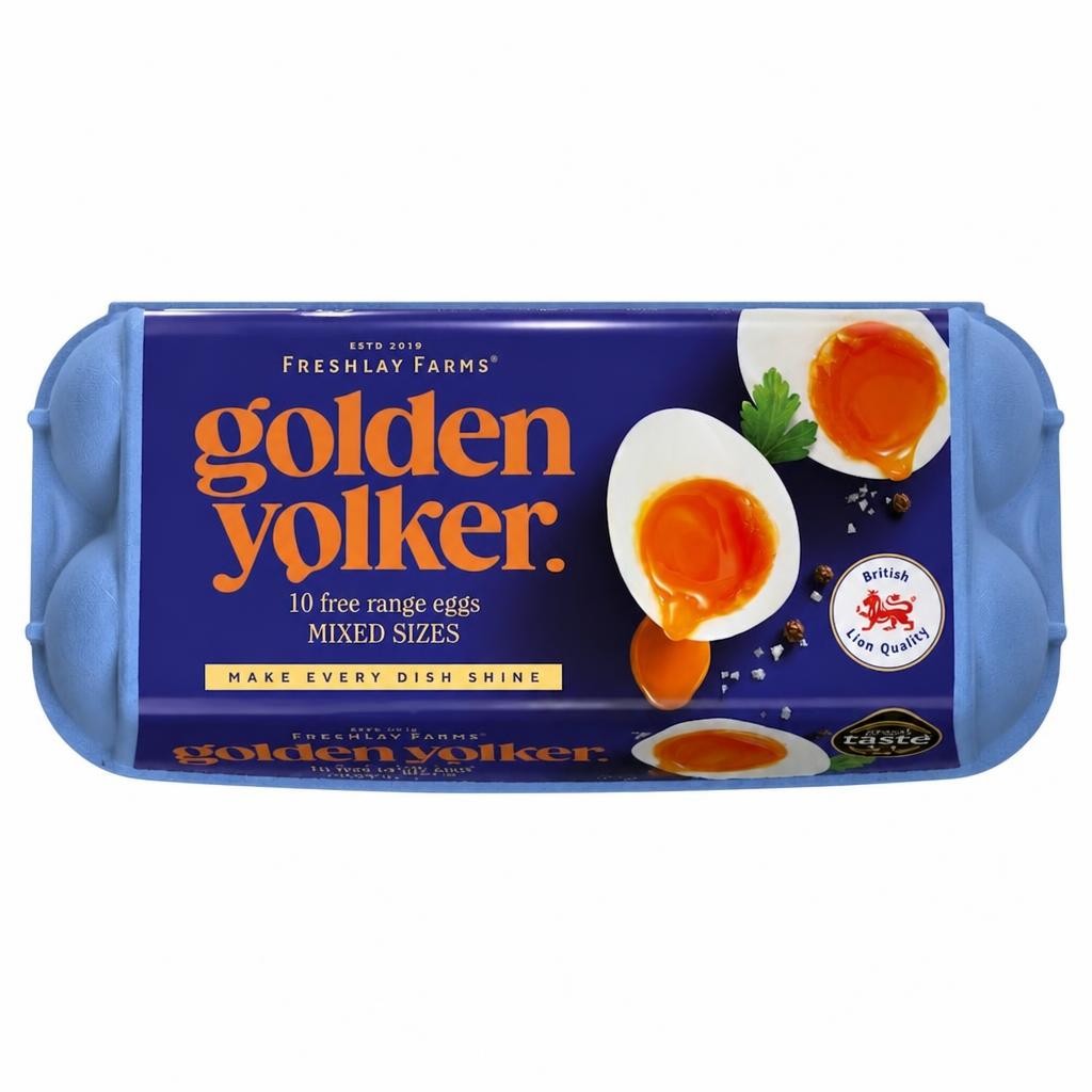 Freshlay Golden Yolks Free Range Eggs 10 Pack 540G