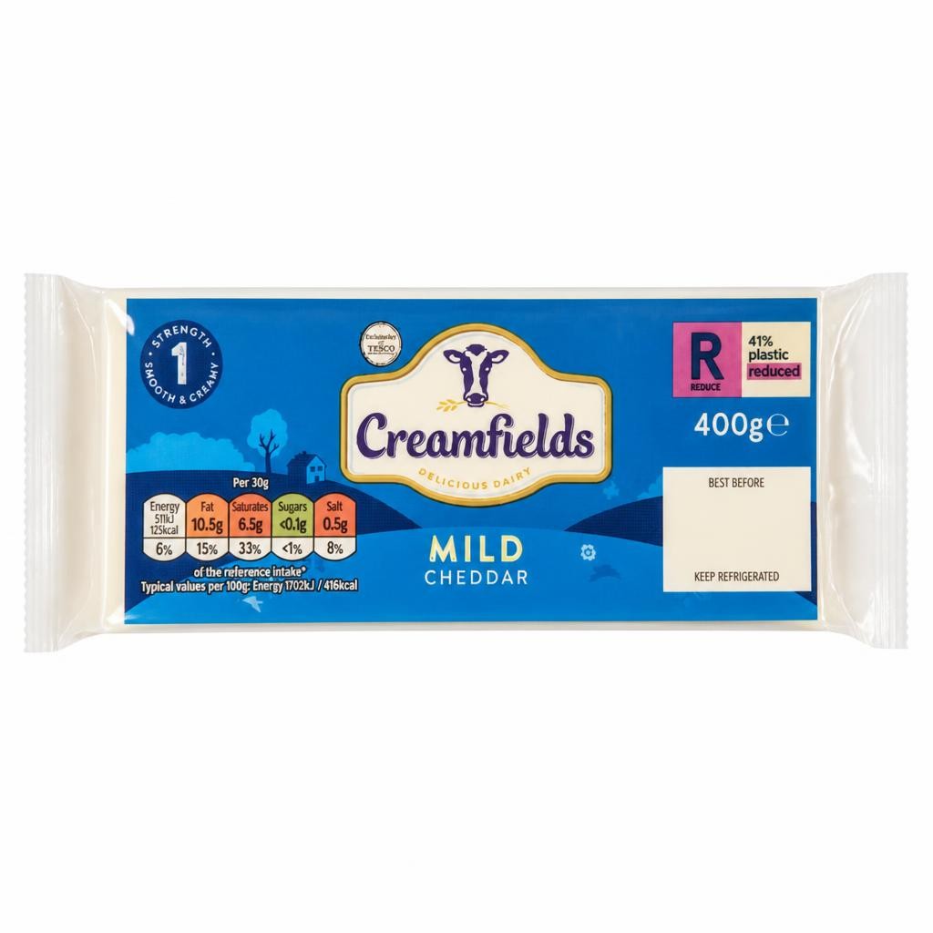 Creamfields Mild White Cheddar 400G