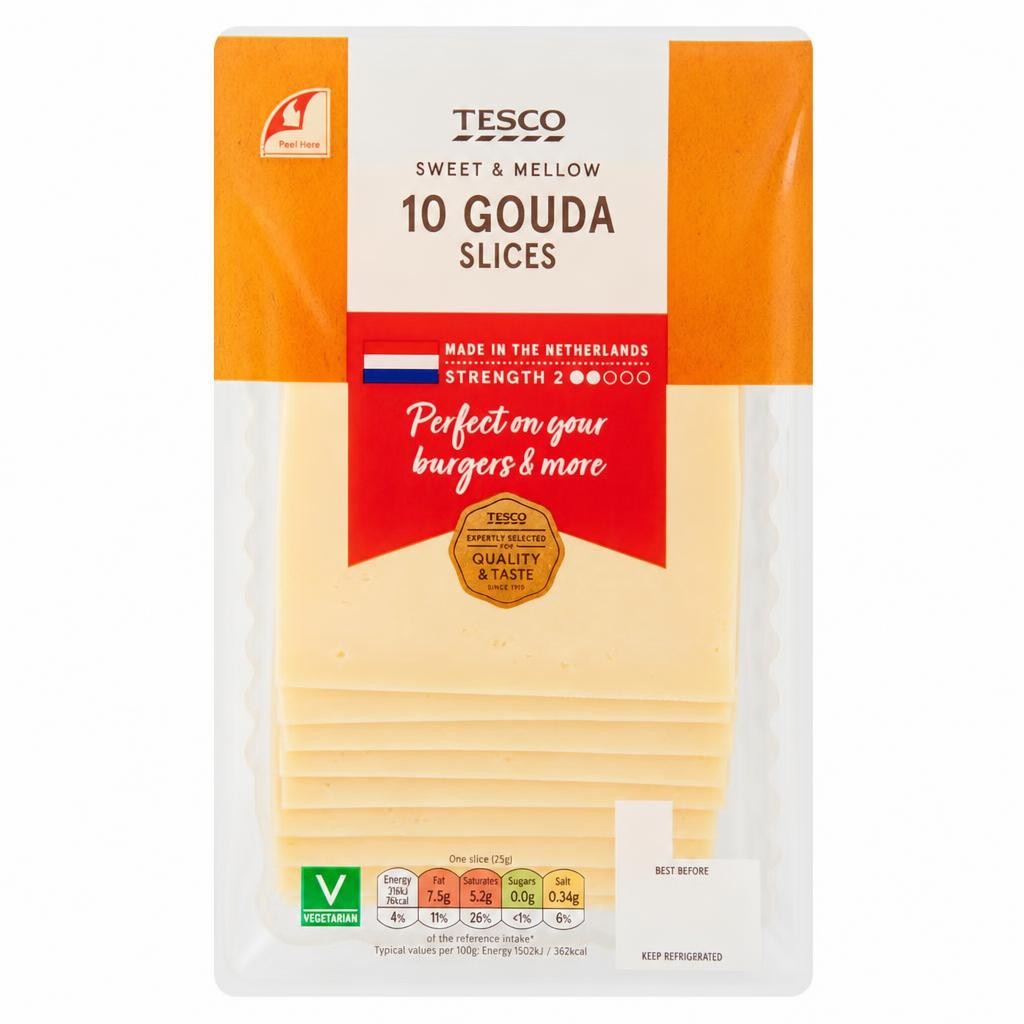 Tesco Gouda Slices 250G