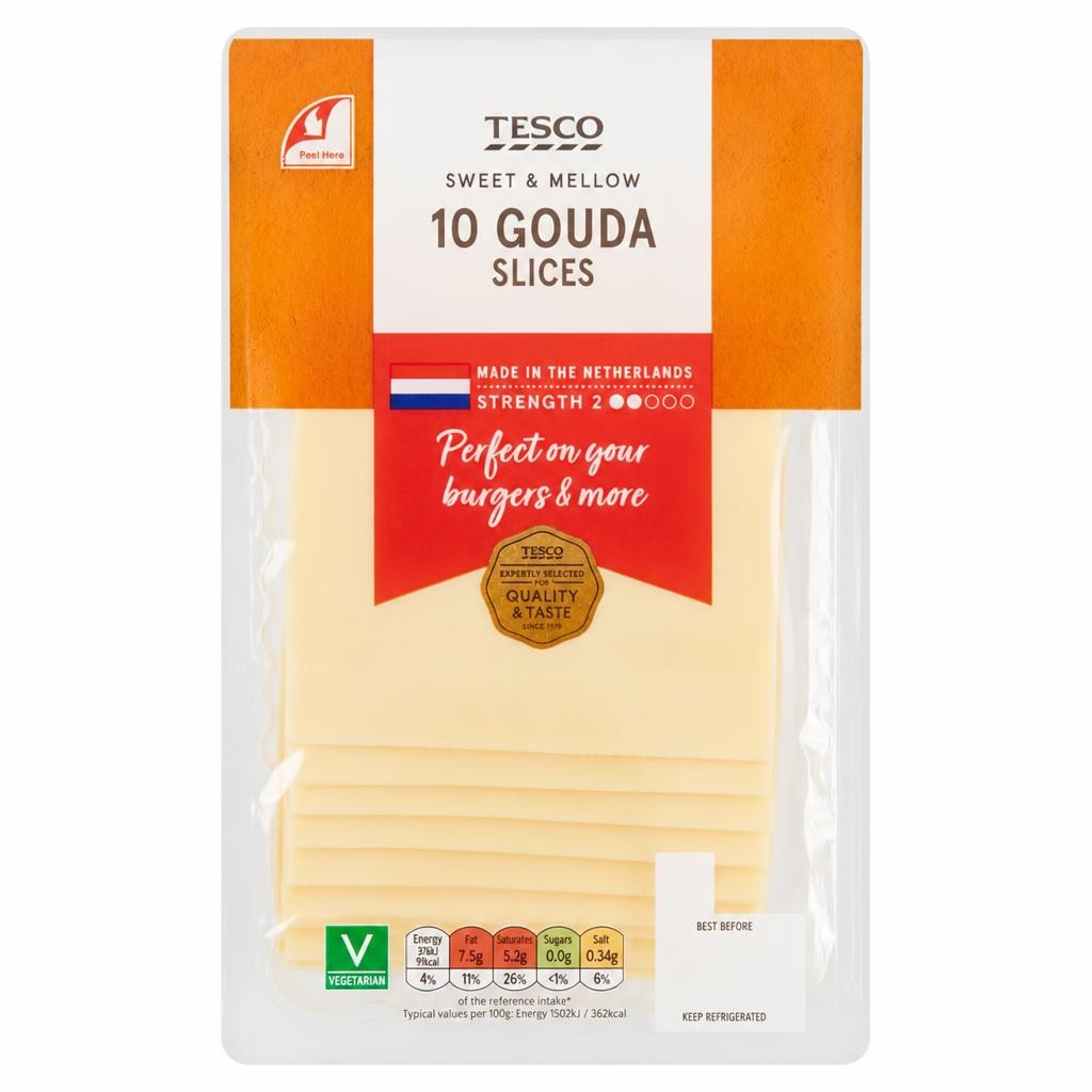 Tesco Gouda Slices 250G