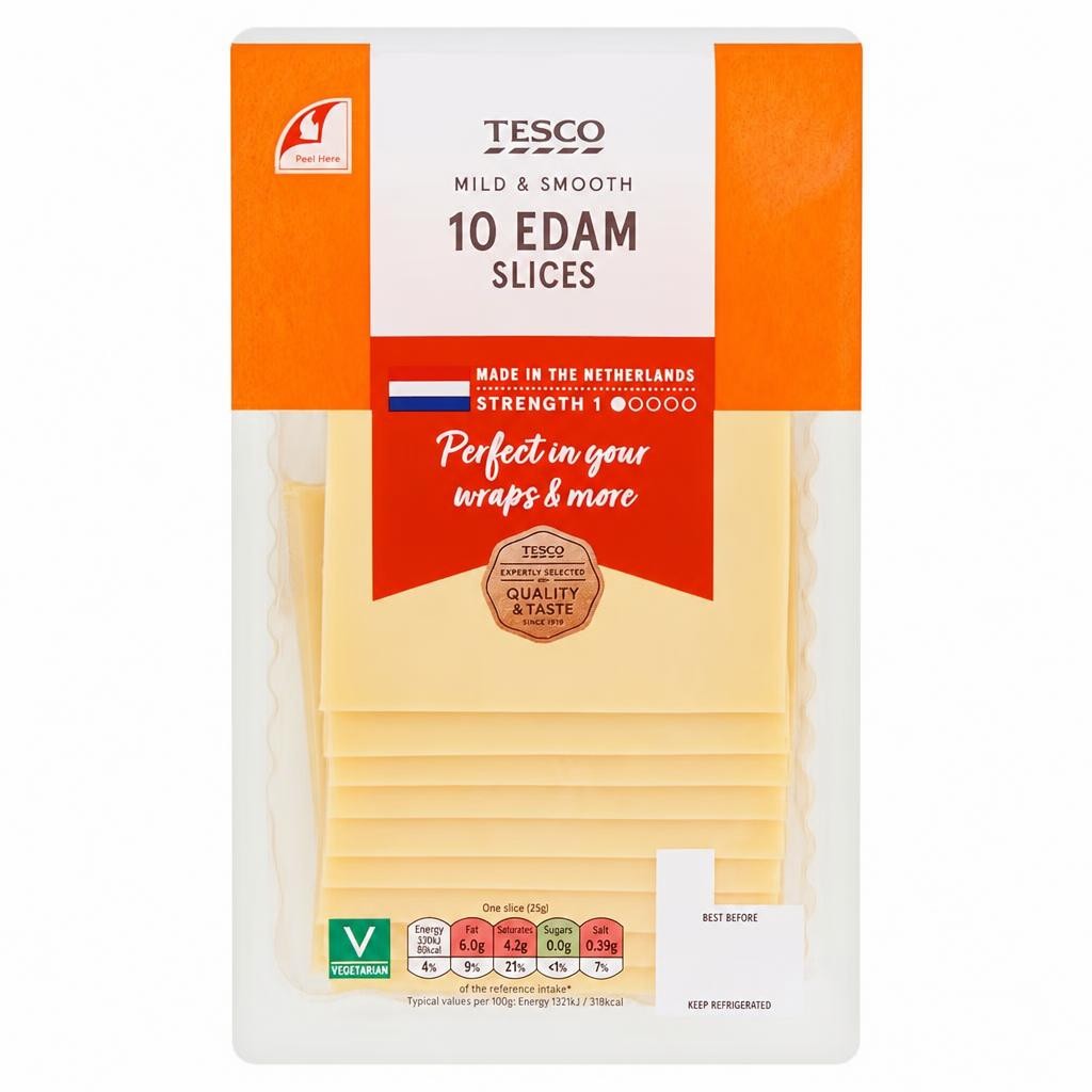 Tesco Sliced Edam 250g