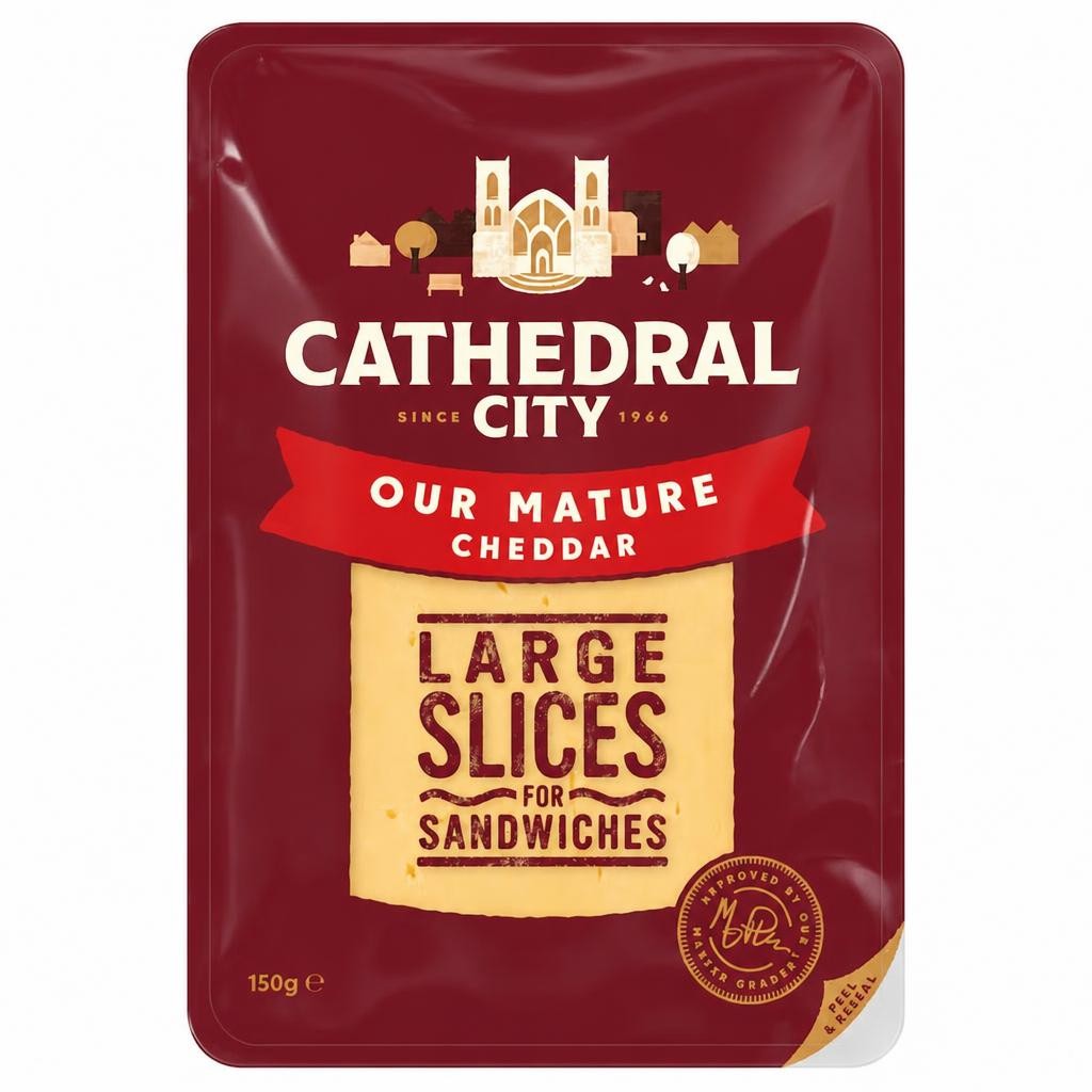 Cathedral City 6 Slices Mature Cheddar Cheese 150 G