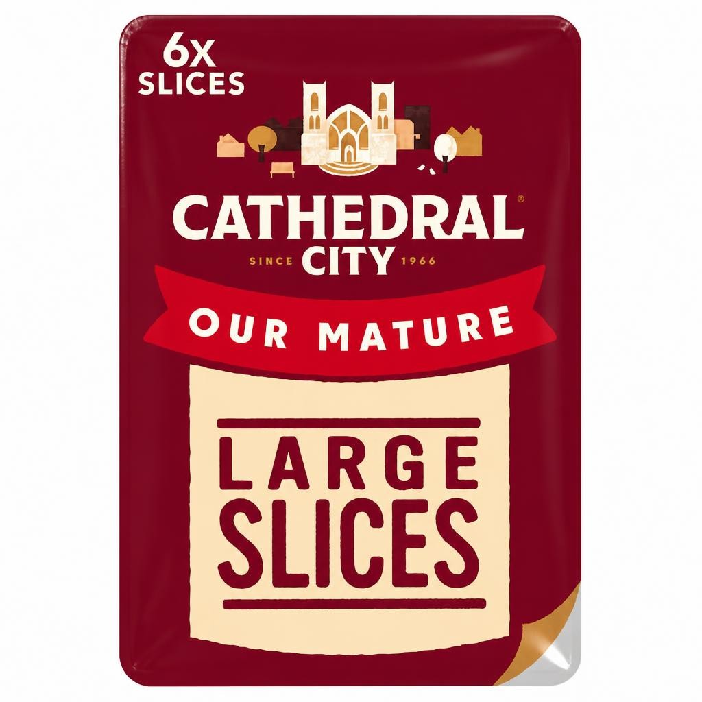 Cathedral City 6 Slices Mature Cheddar Cheese 150 G