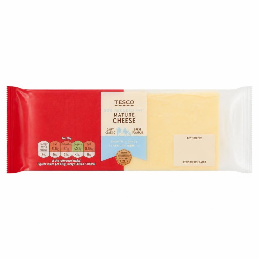 Tesco 30% Reduced Fat Mature Cheese 400G