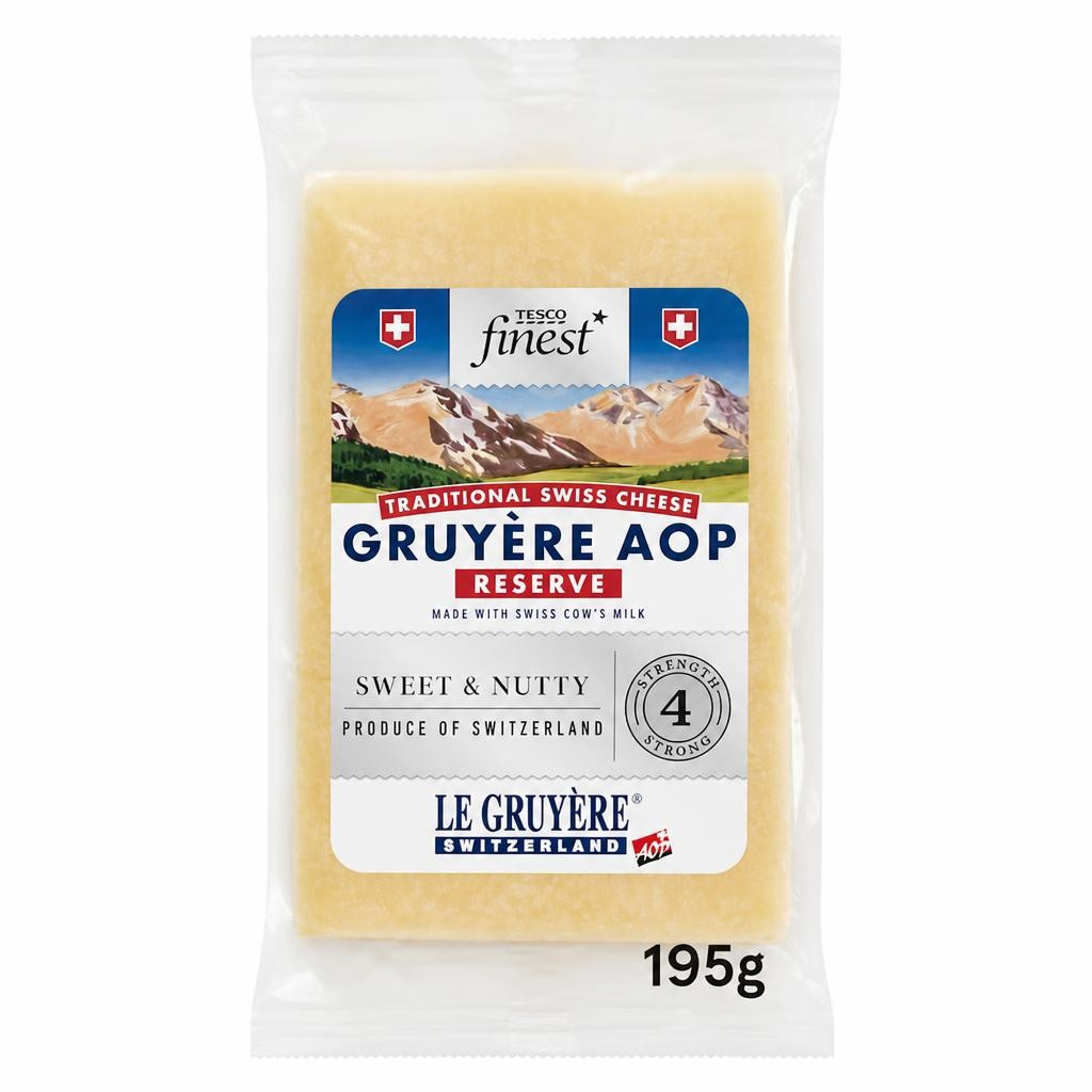 Tesco Finest Gruyere AOP Reserve Cheese 195g