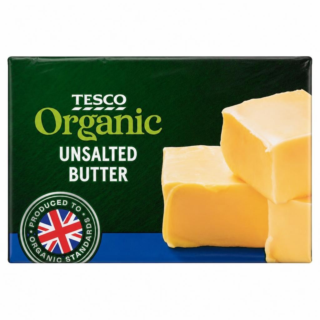 Tesco Organic Unsalted Butter 250G